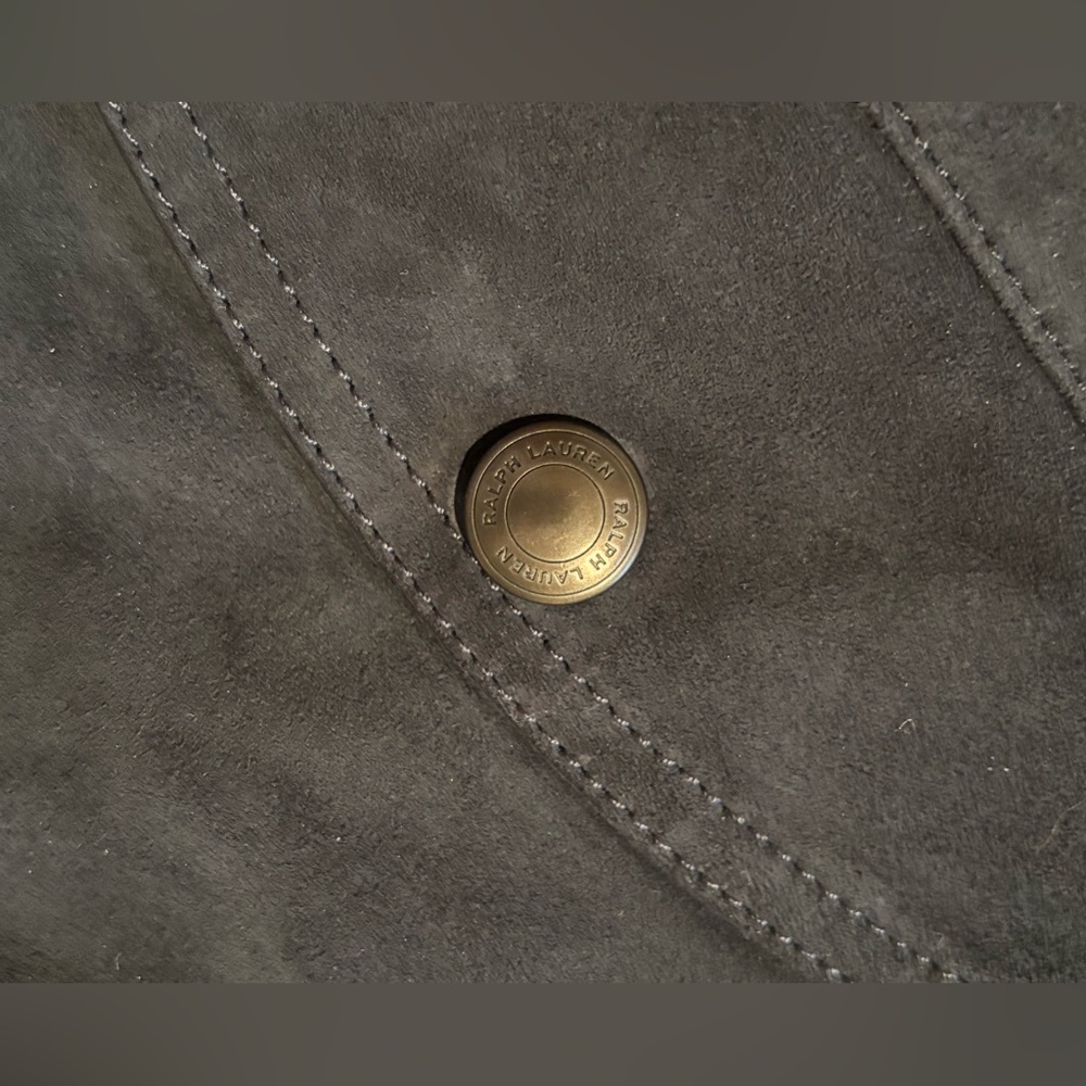 Polo Ralph Lauren Navy Blue Suede Jacket - Picture 11 of 16